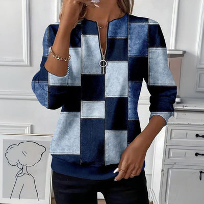 Casual Checked Sweatshirt