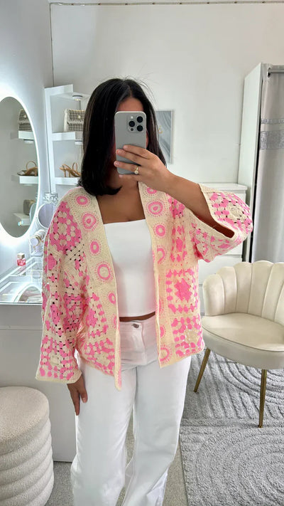 Crochet Cardigan with Lacing Closure