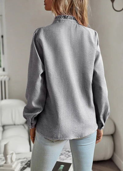 AURORA RUFFLE LONG SLEEVE SHIRT
