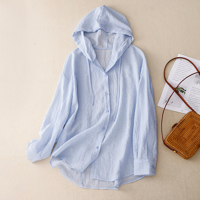 VICTORIA LINEN HOODIE