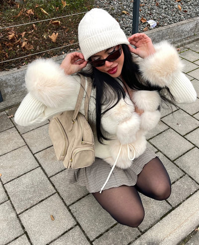 Calenne Cardigan with Faux Fur