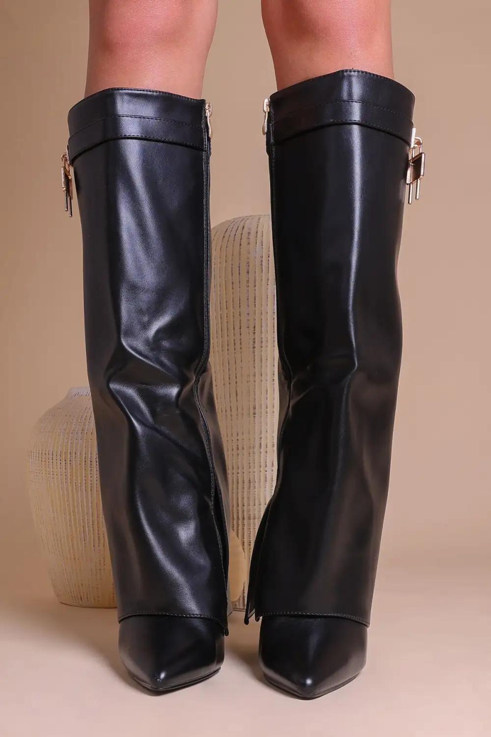 Isalie Boots with Lock Detail