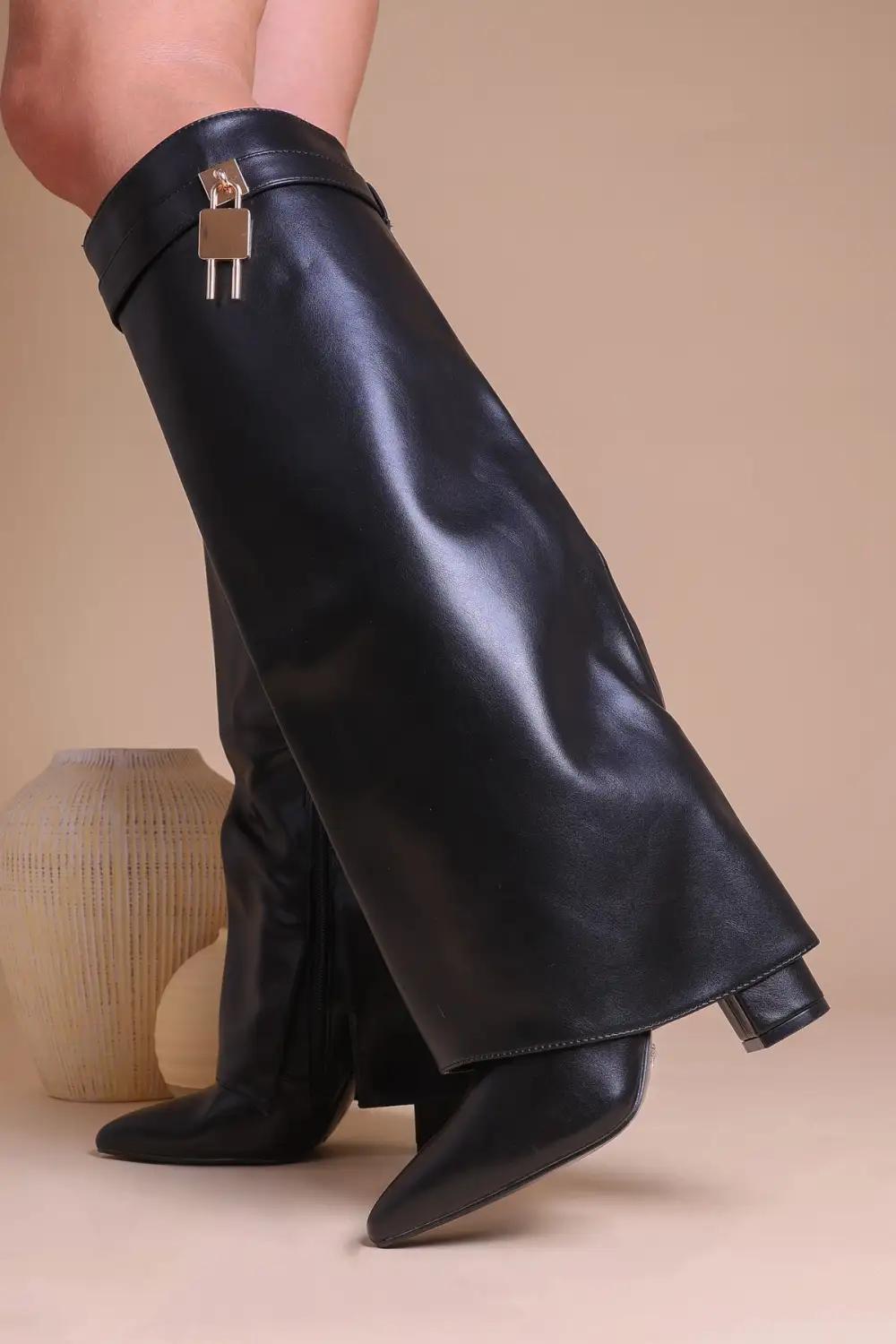 Isalie Boots with Lock Detail