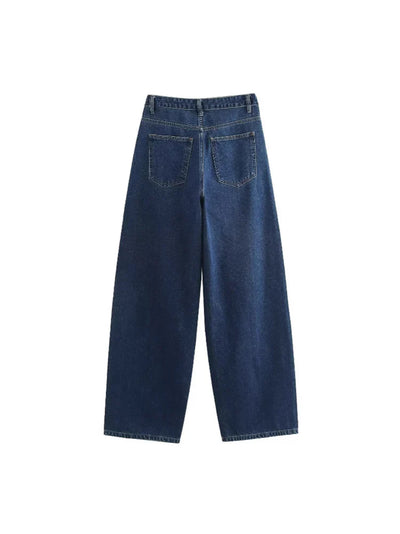 Wide-Leg Jeans with Asymmetric Cut
