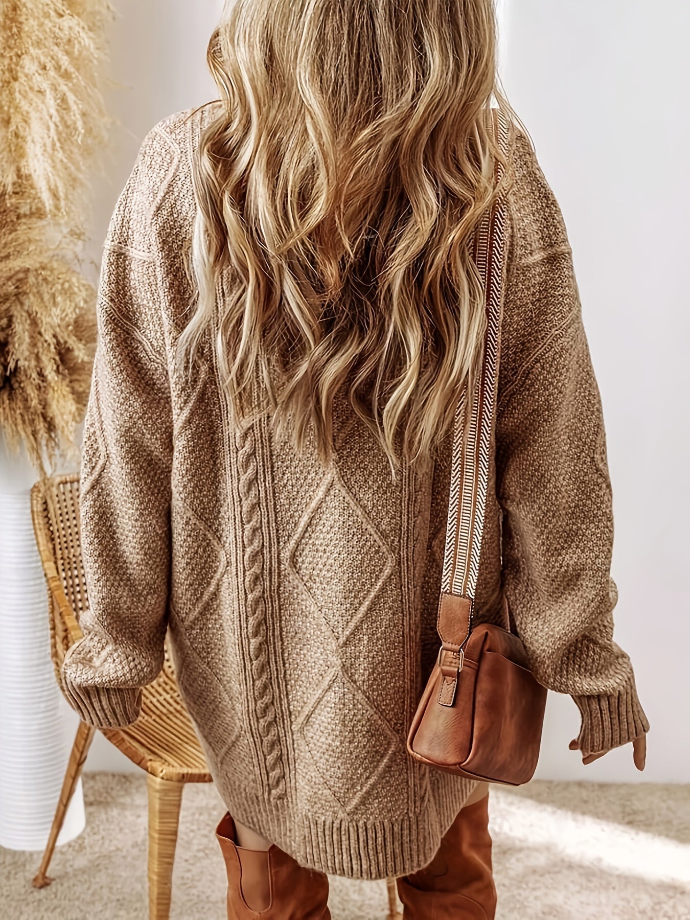 JUNO CABLE-KNIT JUMPER DRESS