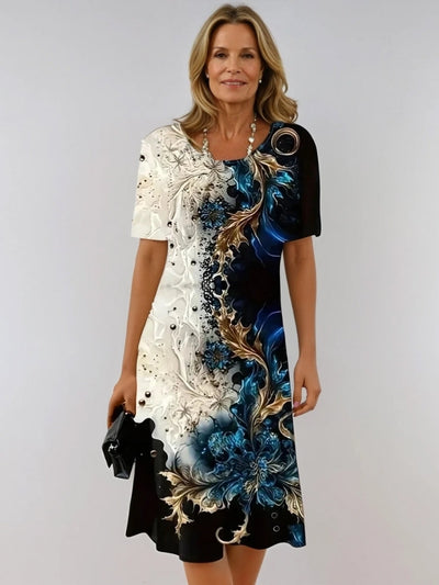 LEANDRIA RELAXED FLORAL MIDI DRESS